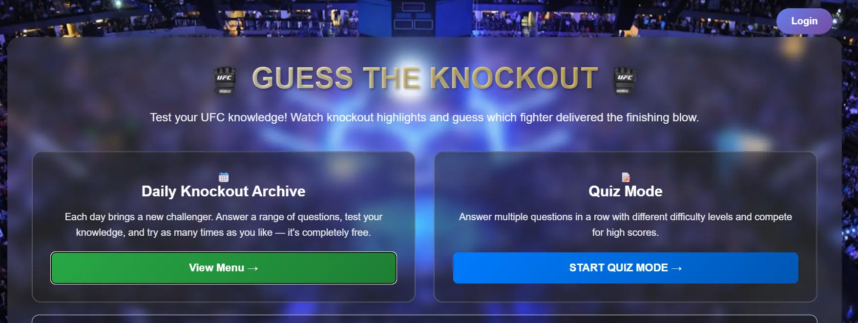 Guess the knockout project